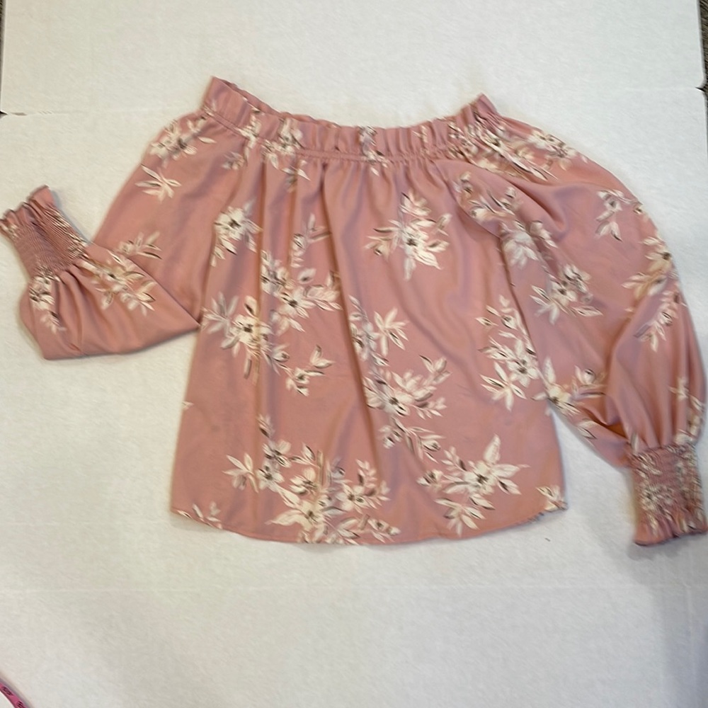 Vine & Love Rose colored floral blouse